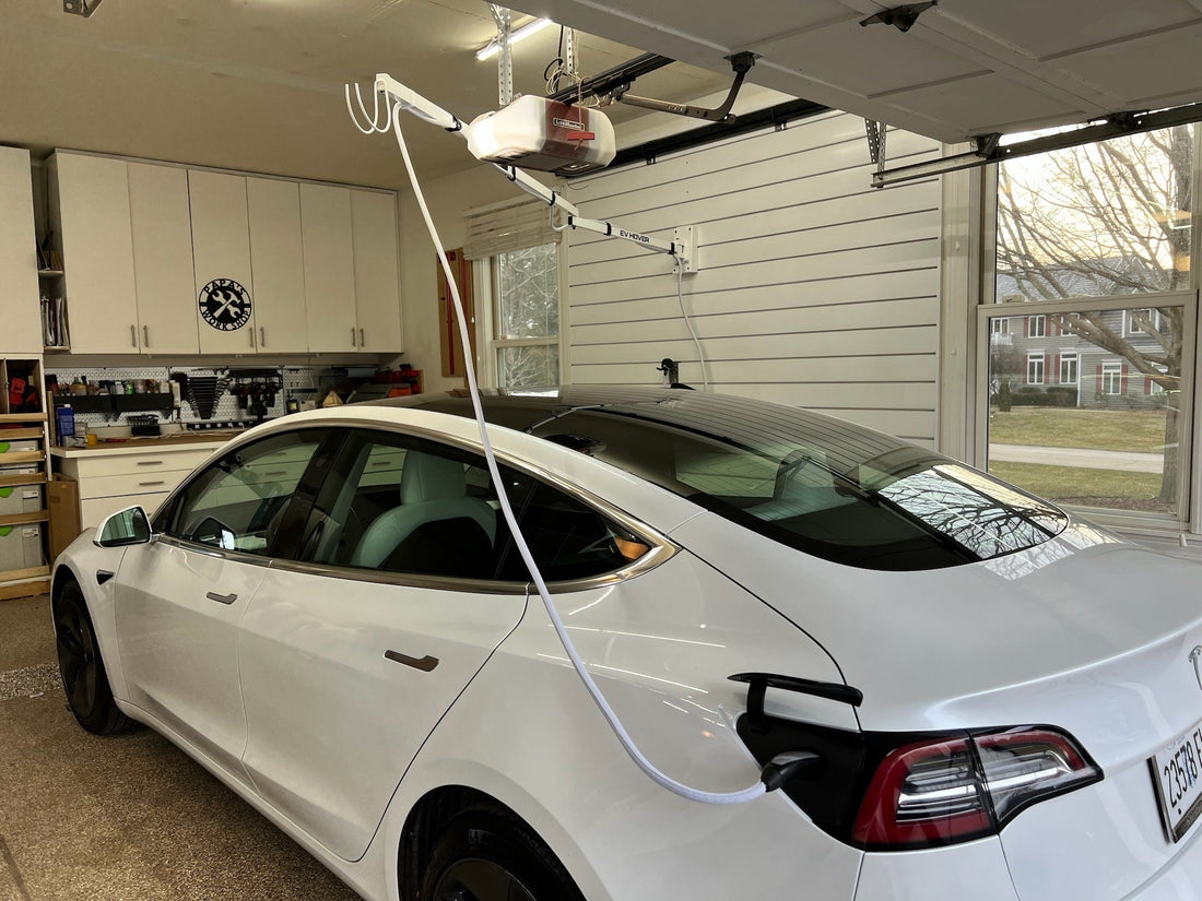How to Use EV Hover to Maximize EV Charging Cord Length - EV Hover