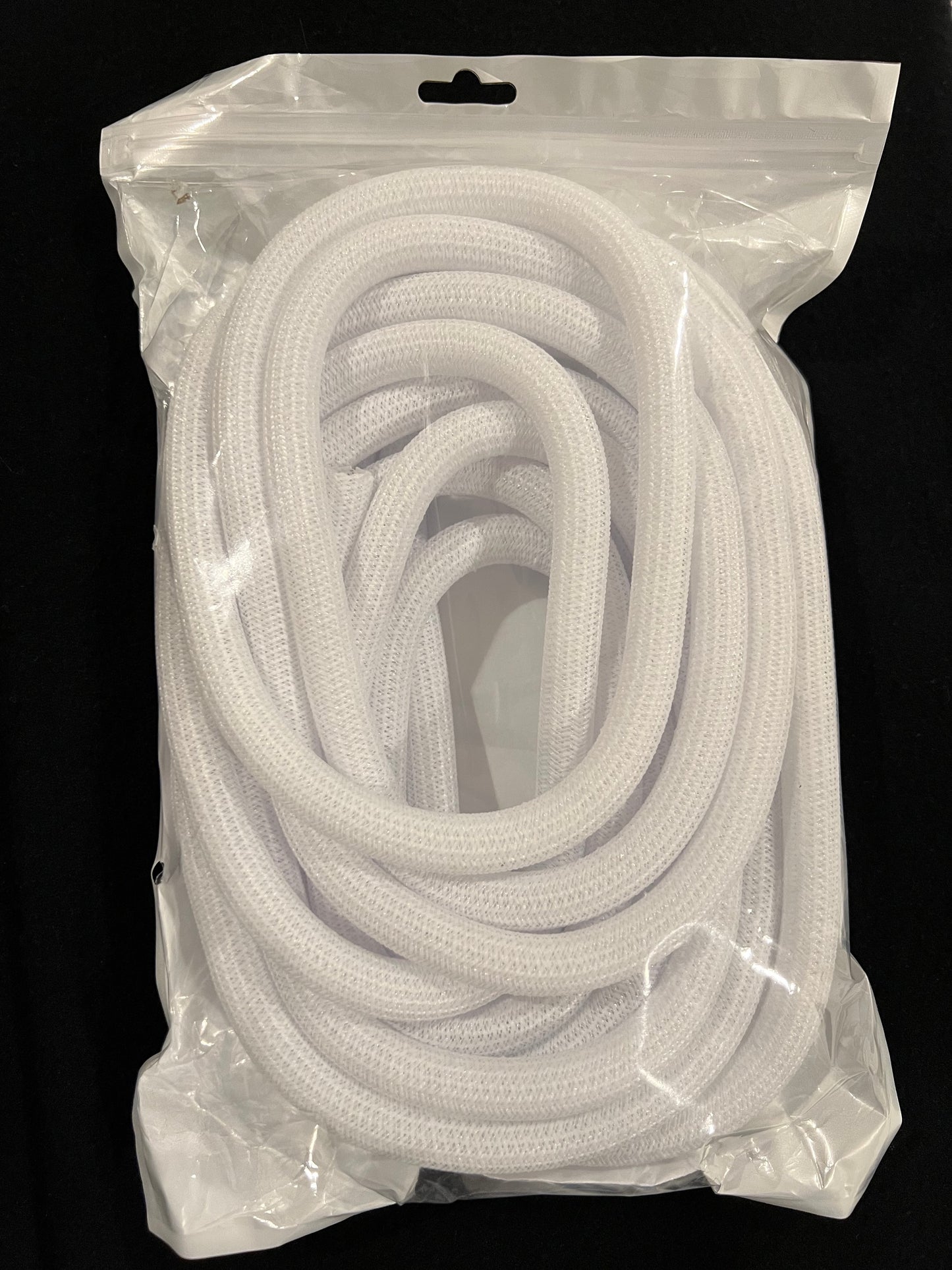 White Braided Cable Wrap Sleeve Protector - Self-Wrapping, Split Wire Loom for EV Charging Cables - 236 inches