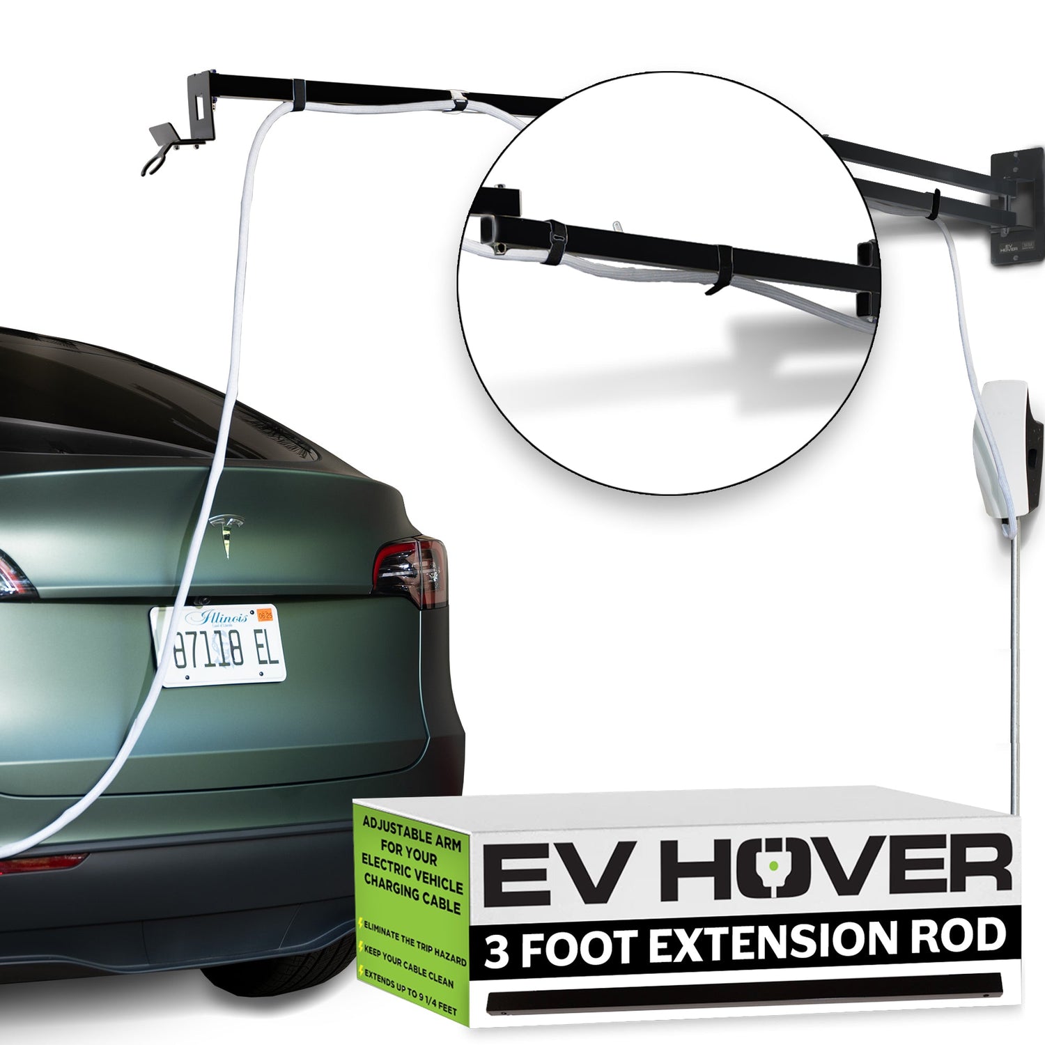 EV Hover 3 - Foot Extender Arm for the EV Hover Version 4 EVH - V4 - EXT - BLK