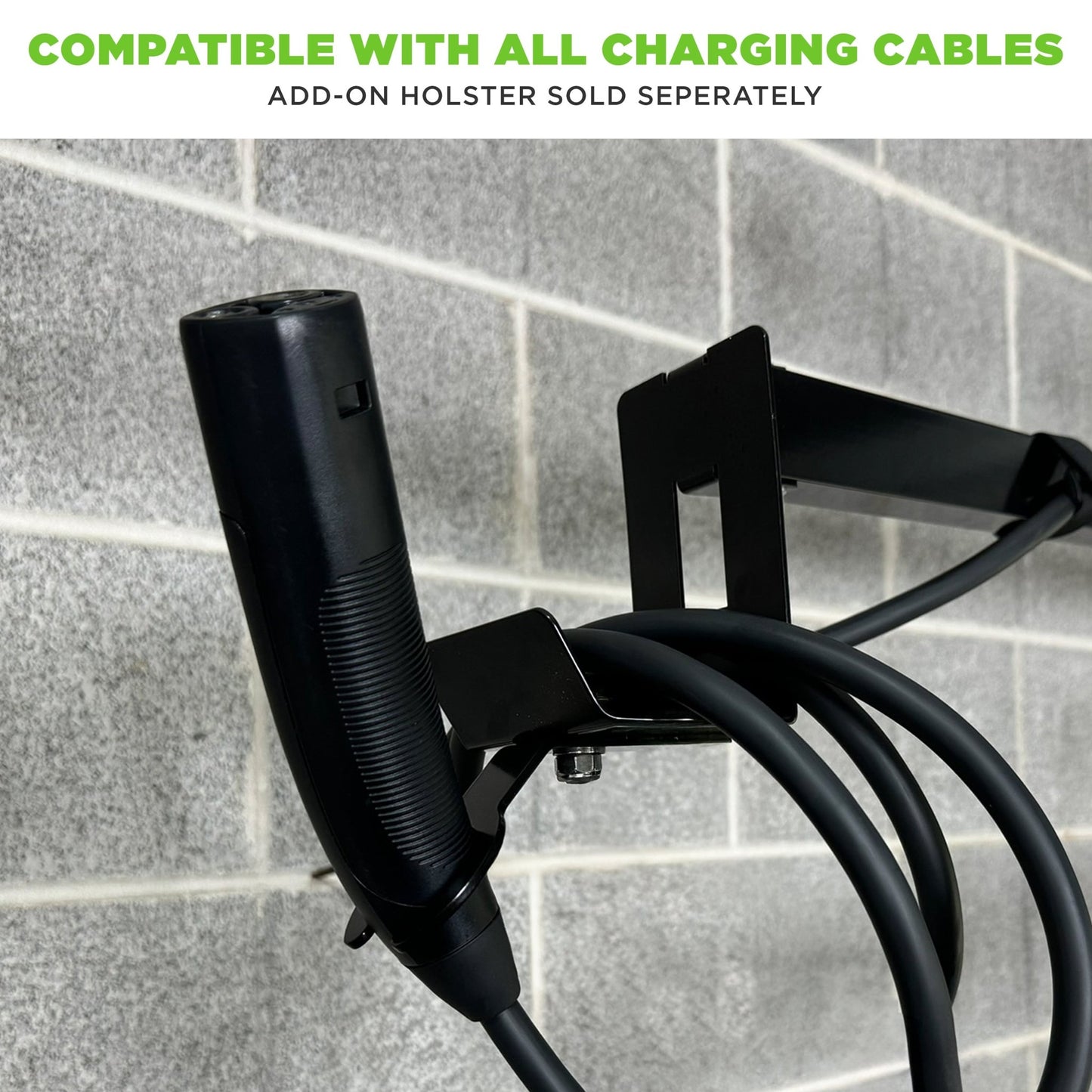 EV Hover v4 - Electric Vehicle Cable Management System (Up to 9 1/4 ft with the extender) EVH - V4 - 9FT - WHT - J1772