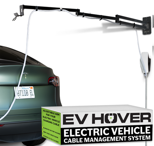 EV Hover v4 - Electric Vehicle Cable Management System (Up to 9 1/4 ft with the extender)