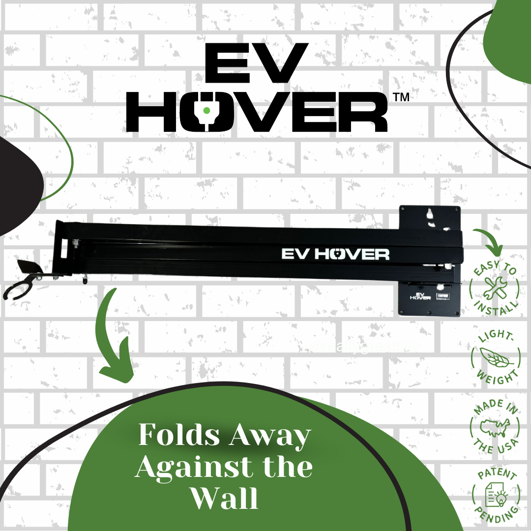 EV Hover v4 - Electric Vehicle Cable Management System (Up to 9 1/4 ft with the extender)