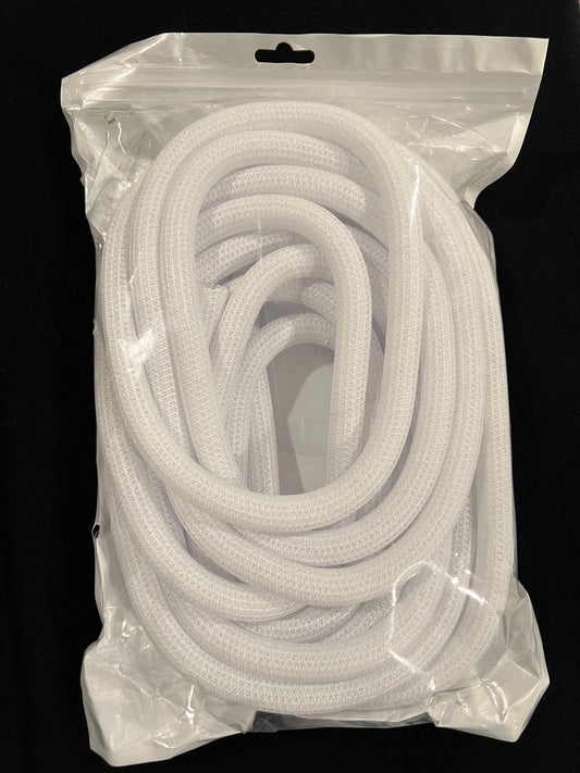 White Braided Cable Wrap Sleeve Protector - Self-Wrapping, Split Wire Loom for EV Charging Cables