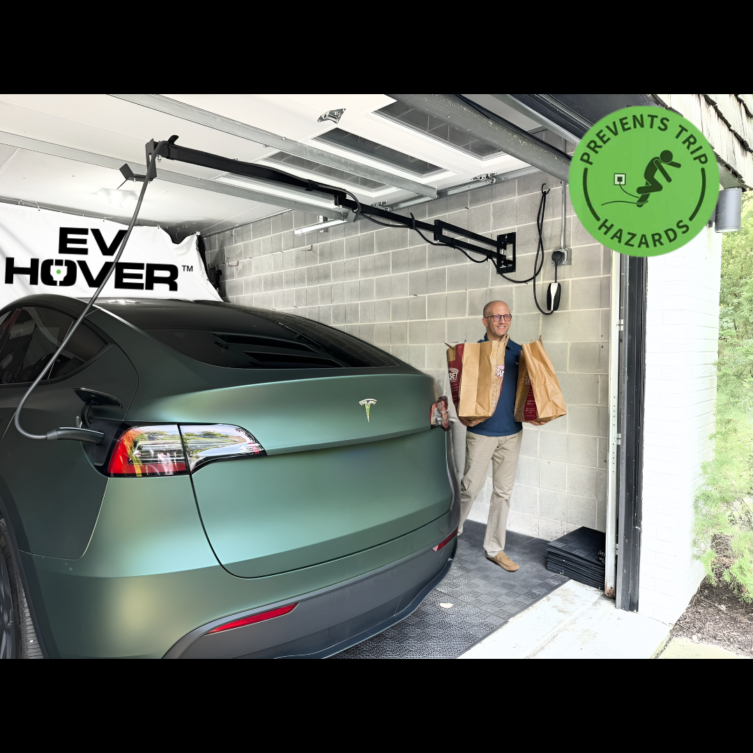 EV Hover v4 - Electric Vehicle Cable Management System (Up to 9 1/4 ft with the extender)