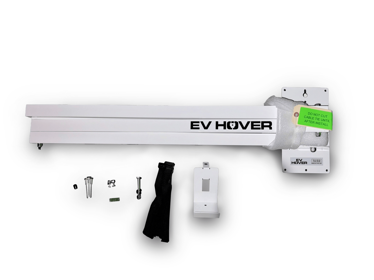 EV Hover v4 - Electric Vehicle Cable Management System (Up to 9 1/4 ft with the extender) EVH - V4 - 9FT - WHT - TES