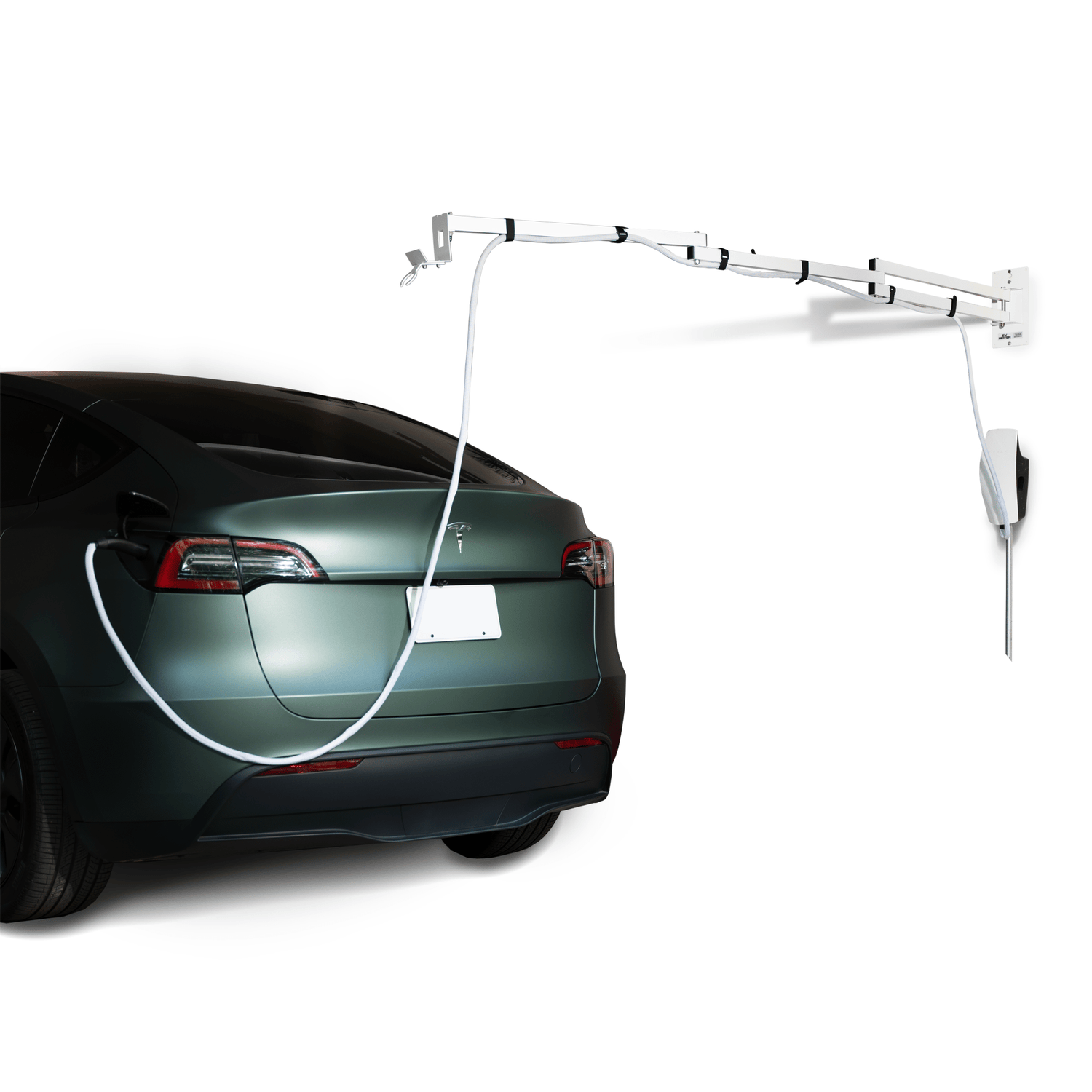 EV Hover v4 - Electric Vehicle Cable Management System (Up to 9 1/4 ft with the extender) EVH - V4 - 9FT - WHT - TES