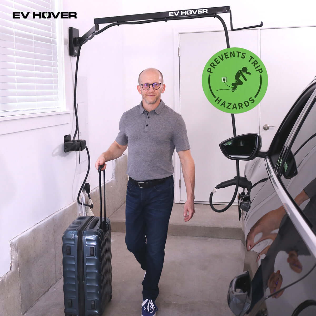 EV Hover - Adjustable Arm for your Electric Vehicle Charging Cable